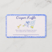 ブルーグース間抜けベイビーシャワーおむつラッフル エンクロージャーカード (正面)
