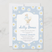 ブルーグース間抜けボーイベビーシャワー招待状 招待状 (正面)