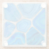 ブルーグード瑪瑙モザイクフラワーアート ガラスコースター (裏面)