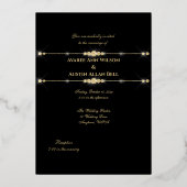 ブルーグ王室のラムバラとブラックと金ゴールド 箔招待状 (裏面)