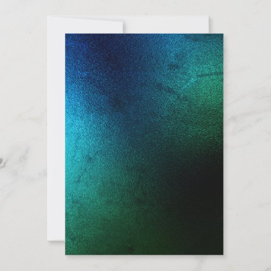 ブルーグ王室のリーンフローラブーケエレガントな結婚式 招待状 (裏面)