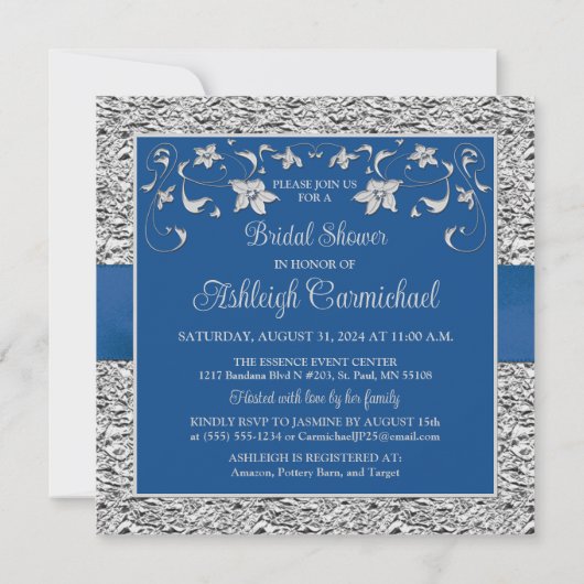 ブルーグ王室のレーラブハートブライダルシャワー (裏面)