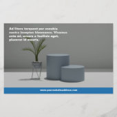 ブルーグ縁どレー文字ロゴとQr情報 チラシ (裏面)