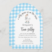 ブルーグ間抜けース2ndバースデーフォト招待状 招待状 (正面/裏面)