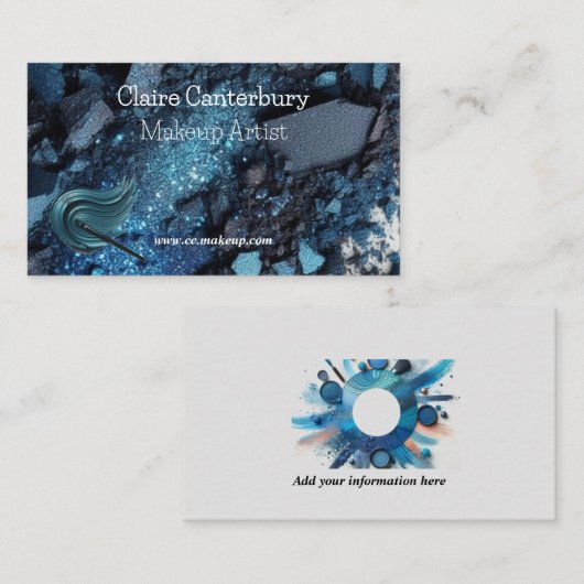 ブルーグ鮮やかラムのメイクアップアーティスト 名刺 (正面/裏面)