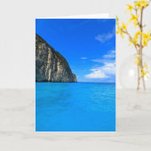 ブルーケイブスザキントスギリシャ カード (黄色い花)