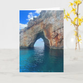 ブルーケイブスザキントスギリシャ カード (黄色い花)