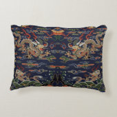 ブルーケシ中国のドラゴンタペストリー アクセントクッション (裏面)