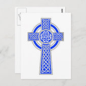 ブルーケルト十字デザイン ポストカード (正面/裏面)