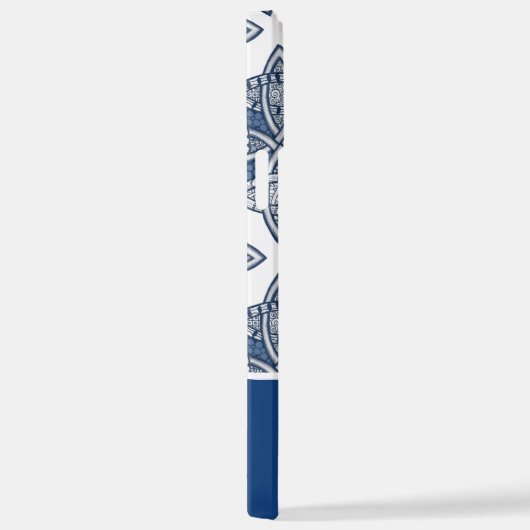 ブルーケルト結び目模様パーソナライズされたとあなたの名前 iPhoneケース (右側面)