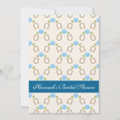 ブルーケンタッキーダービーテーマハットブライダルシャワー 招待状 (裏面)