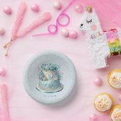 ブルーケーキフラワーズ紙ボウル ペーパーボウル (パーティー)