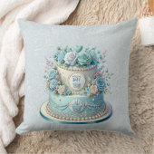 ブルーケーキフラワーズ装飾用クッション クッション (ブランケット)