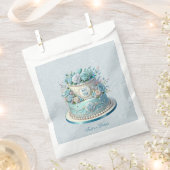 ブルーケーキフラワーフリースバッグ フェイバーバッグ (クリップ留めされた状態)