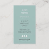 ブルーケーキ、カップケーキの名刺 名刺 (裏面)