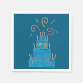 ブルーケーキ スタンダードカクテルナプキン