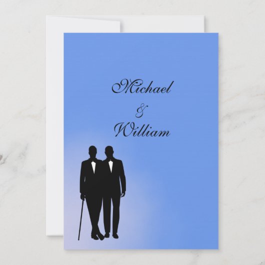 ブルーゲイ結婚式招待状 招待状 (裏面)