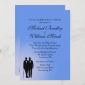 ブルーゲイ結婚式招待状 招待状 (正面/裏面)