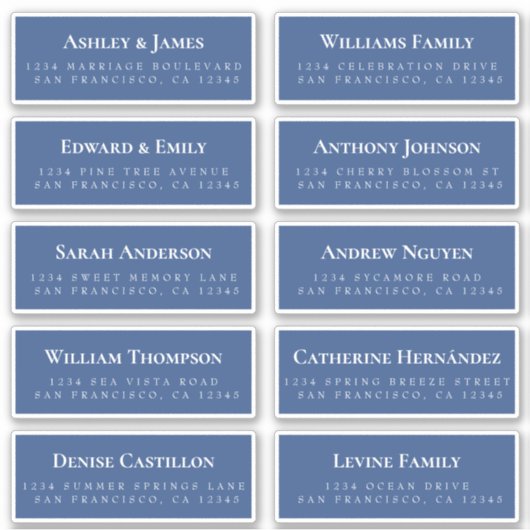 ブルーゲスト住所 シール注文6"または8"! シール (正面)