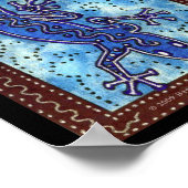 ブルーゲッコプリント ポスター (角)