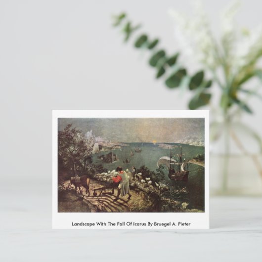 ブルーゲルAのイカロスの秋を持つ風景。パイ ポストカード (スタンド正面)