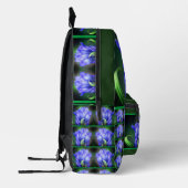 ブルーゲンチアンフラワー鏡 パーソナライズされた プリントバックパック (左)