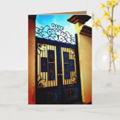 ブルーゲート カード (黄色い花)