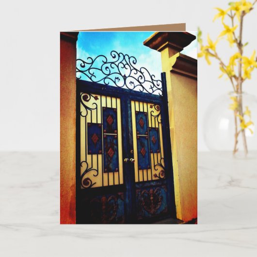 ブルーゲート カード (黄色い花)