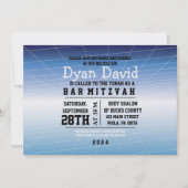 ブルーゲーマーゲーミングデジタルバー（ユダヤ教の）バル・ミツバー招待状 招待状 (正面)