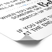 ブルーゲームベビーの赤ちゃんシャワーのサインを言わない ポスター (角)