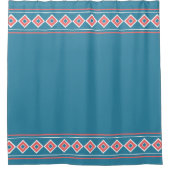 ブルーコアステカーラルダイヤモンド南西部 シャワーカーテン (正面)
