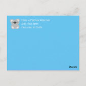 ブルーコアラベアベビーベイビーシャワー ポストカード (裏面)