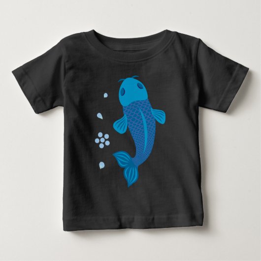 ブルーコイ魚 ベビーTシャツ (正面)