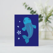 ブルーコイ魚 ポストカード (スタンド正面)