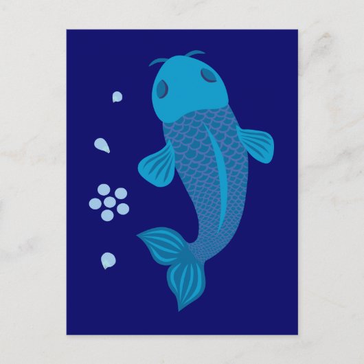 ブルーコイ魚 ポストカード (正面)
