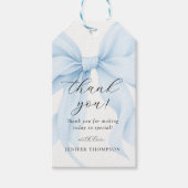 ブルーコケエレガントットボーガールベビーシャワー ギフトタグ (正面)