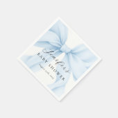 ブルーコケエレガントットボーガールベビーシャワー スタンダードカクテルナプキン (角)