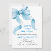 ブルーコケッタボウ ブライダルシャワー 招待状 (正面)