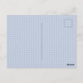 ブルーコケッタボーガール誕生日パーティー招待状 ポストカード (裏面)