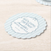 ブルーコケッタボーパステル ブライダルシャワーブランunch ペーパーコースター (アングル)