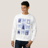 ブルーコケットのクリスマス郵便スタンプ スウェットシャツ (正面フル)