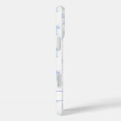 ブルーコケットボウズストライプモノグラム Case-Mate iPhoneケース (裏面 / 右)