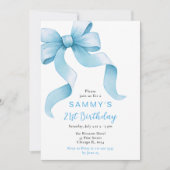 ブルーコケットボウバースデーパーティー 招待状 (正面)