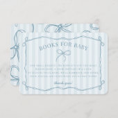 ブルーコケットボウパステルシャワーブズベビー エンクロージャーカード (正面/裏面)