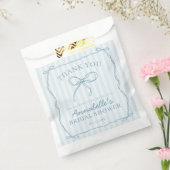 ブルーコケットボウパステルブライダルシャワーデザート フェイバーバッグ (封をした状態)