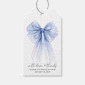 ブルーコケットボウブライダルシャワーサンキュー ギフトタグ (正面)
