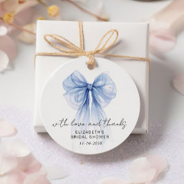 ブルーコケットボウブライダルシャワーサンキュー フェイバータグ