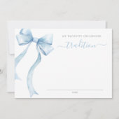 ブルーコケットボウベイビーシャワー子供時代の伝統 ノートカード (正面)