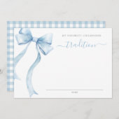 ブルーコケットボウベイビーシャワー子供時代の伝統 ノートカード (正面/裏面)