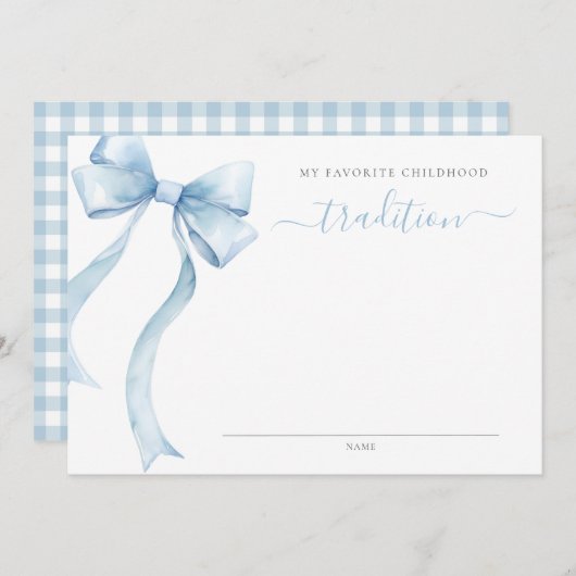ブルーコケットボウベイビーシャワー子供時代の伝統 ノートカード (正面/裏面)
